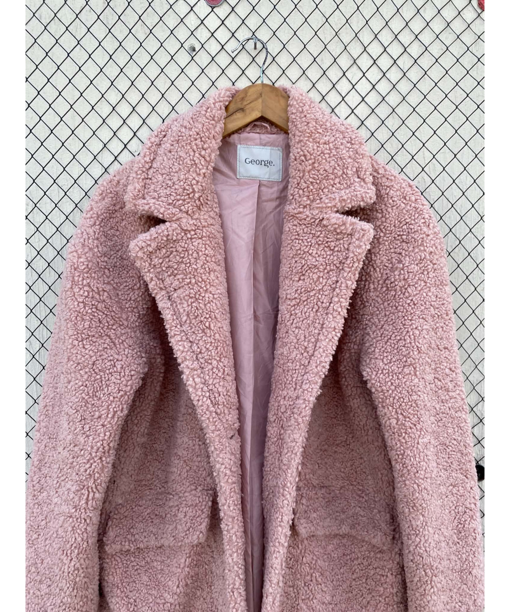 Pink teddy coat