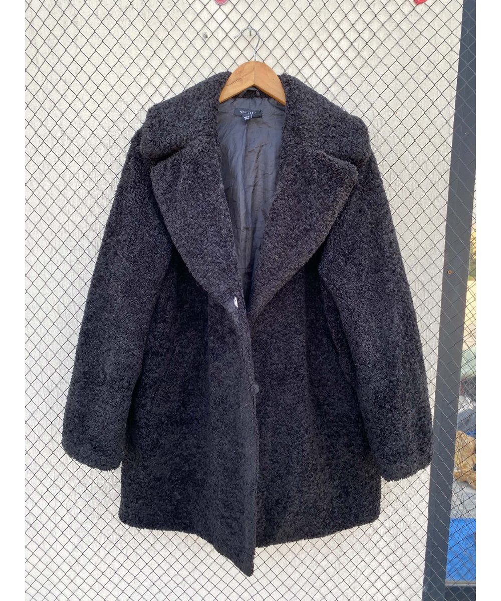 Black teddy coat