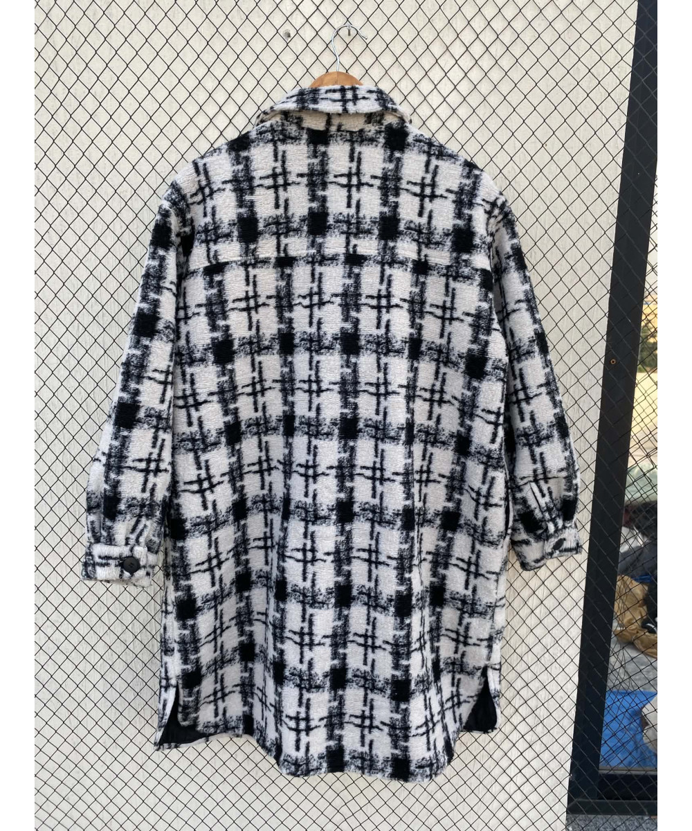Black & white, checkered, wool jacket