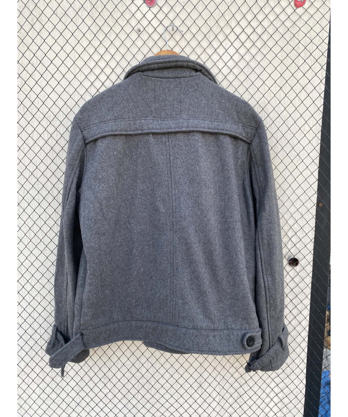 Gray, wool, double-breasted jacket