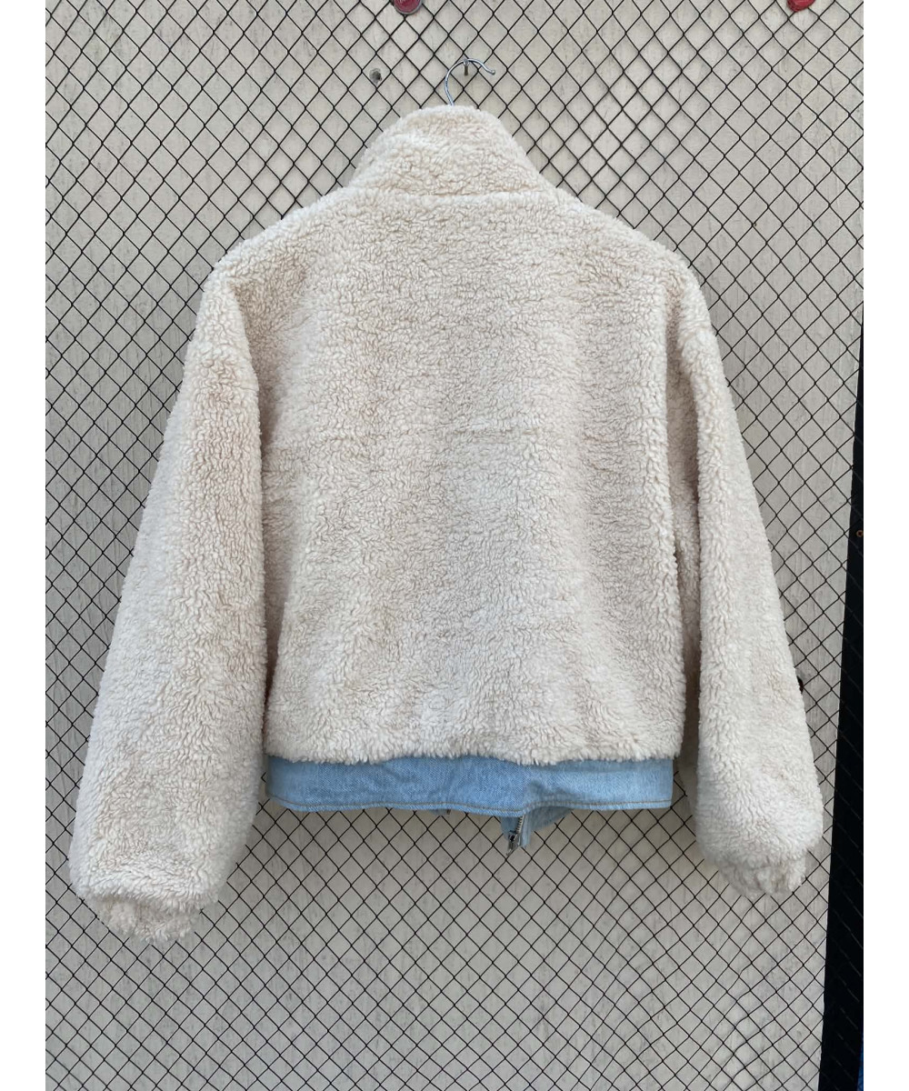 Off-white colored, teddy jacket