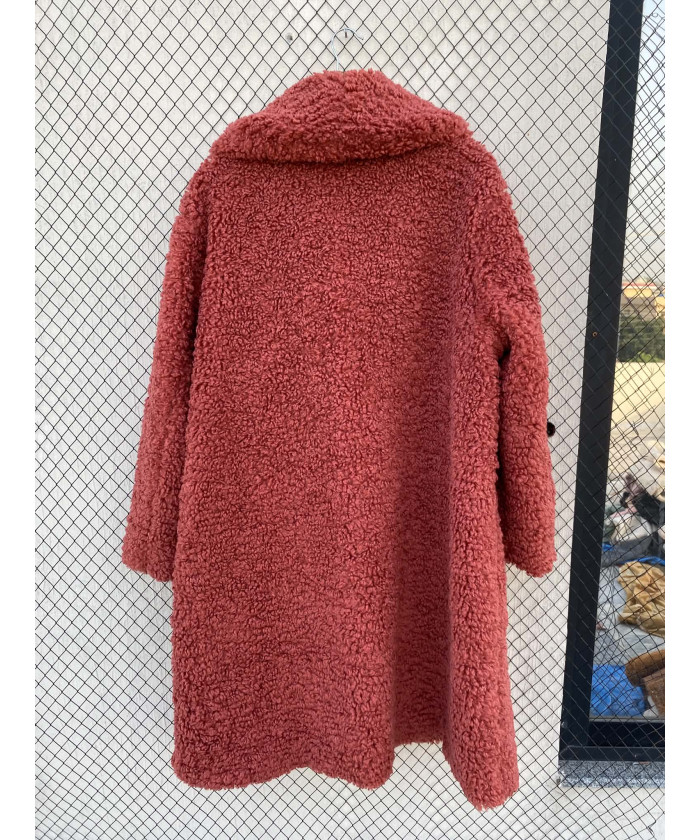 Coral red-colored, long,...