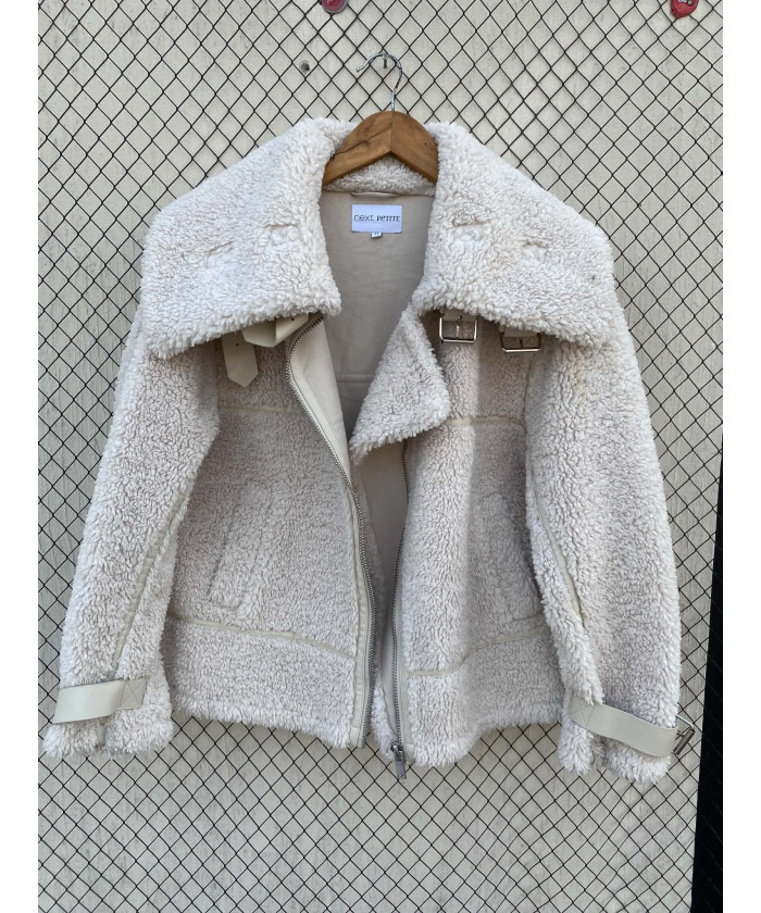 White, teddy jacket