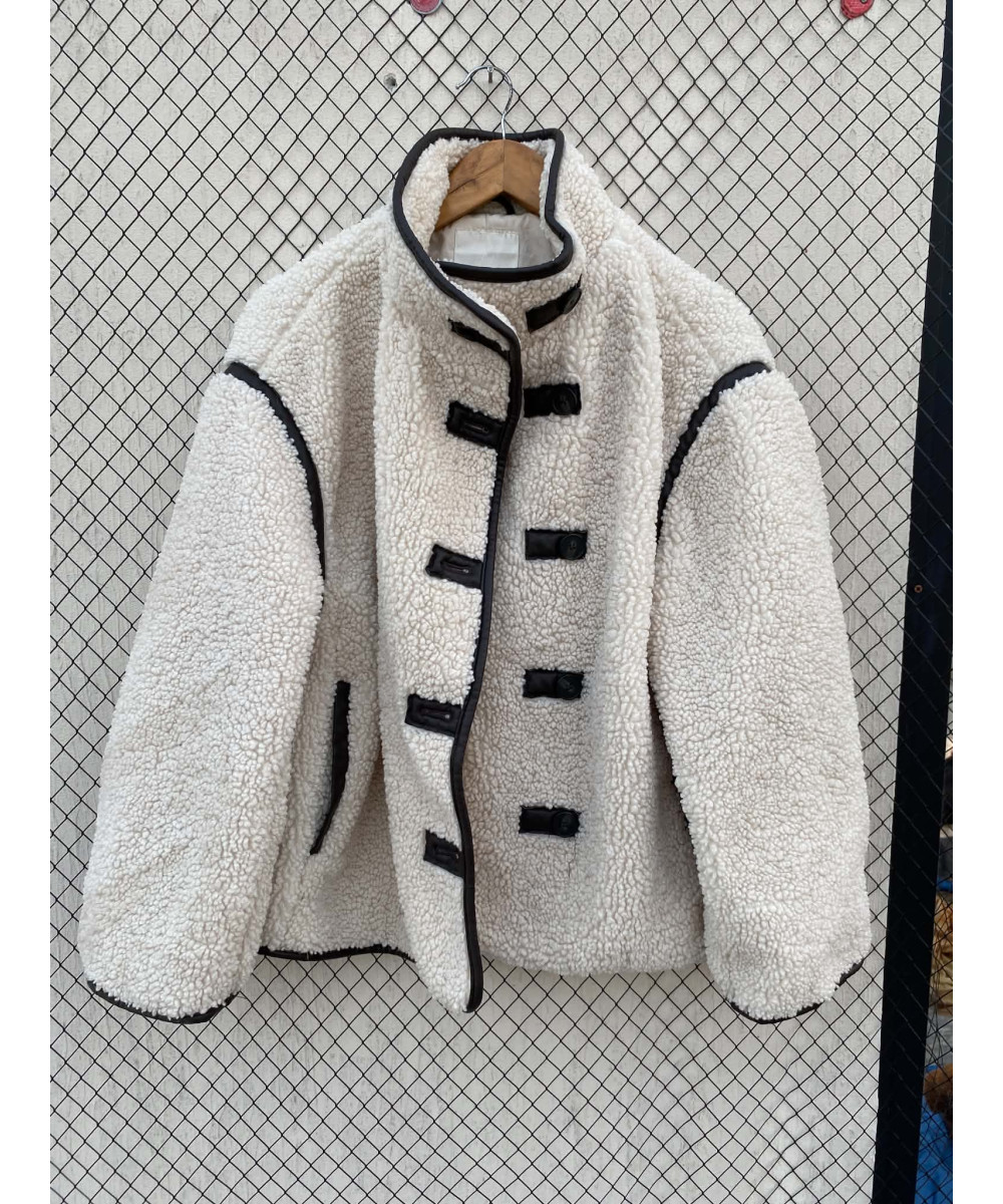 Off-white colored, teddy jacket