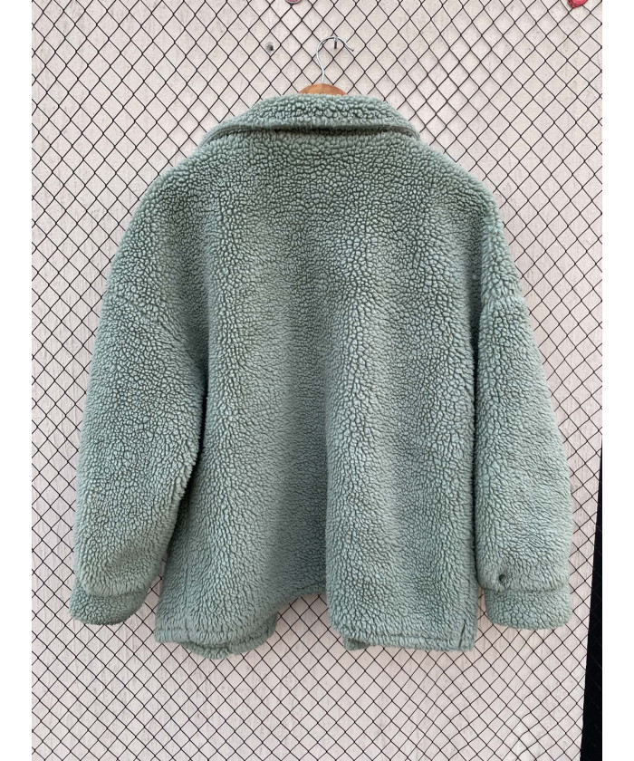 Sage green-colored, teddy,...