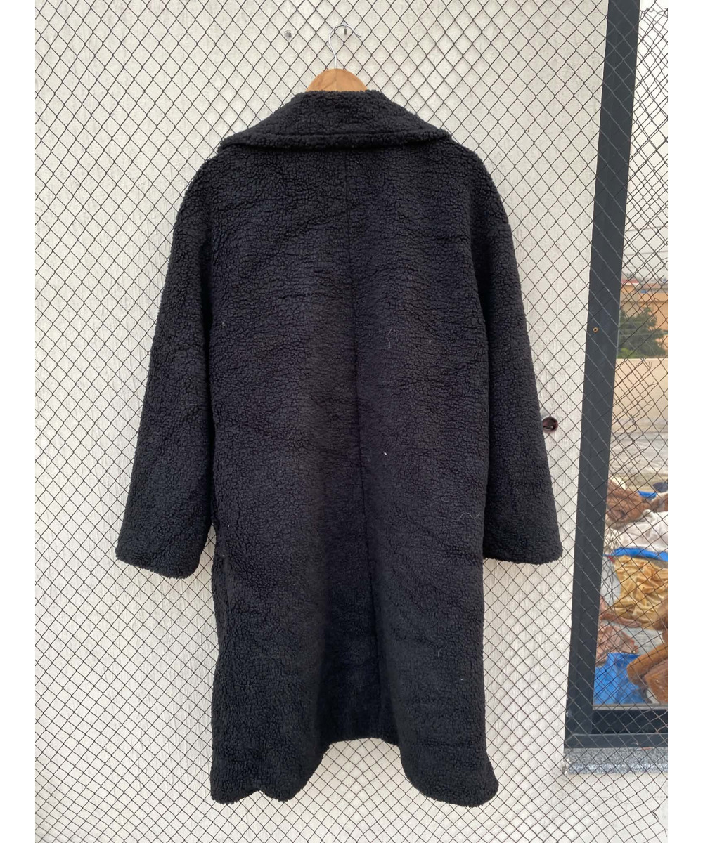 Black, long, teddy coat