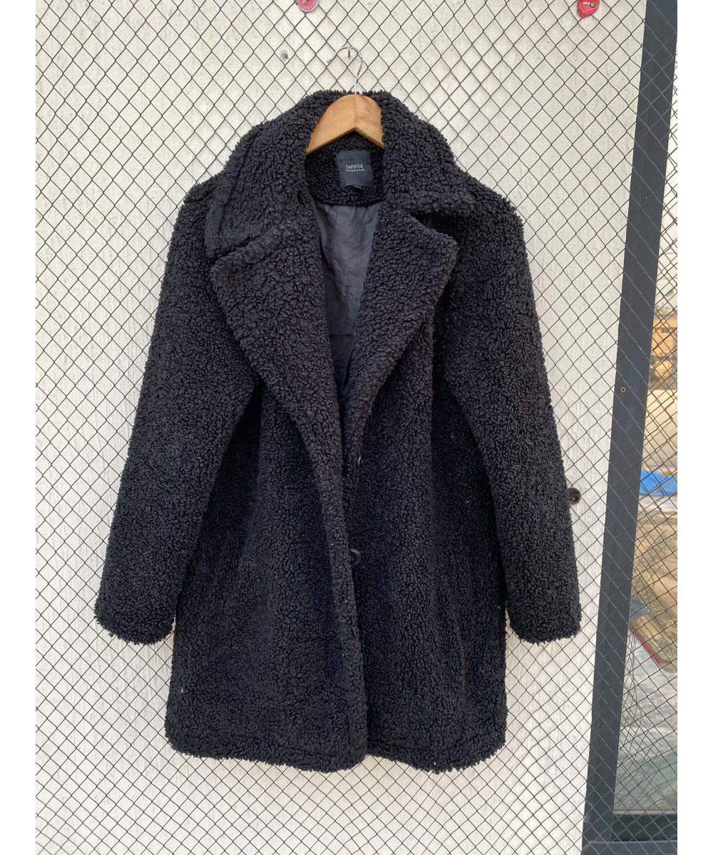 Black, teddy coat