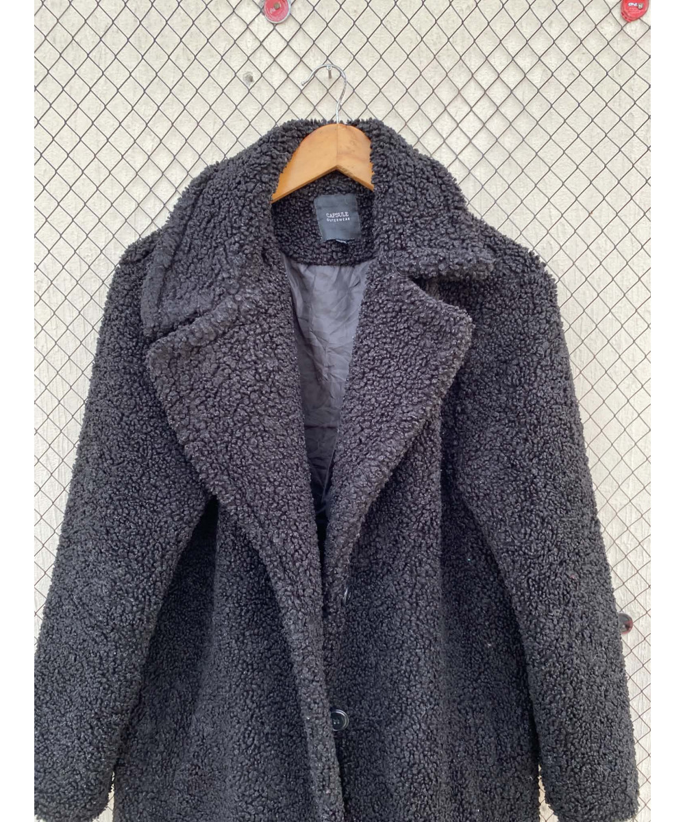 Black, teddy coat