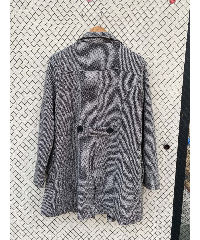 Black & white, wool coat