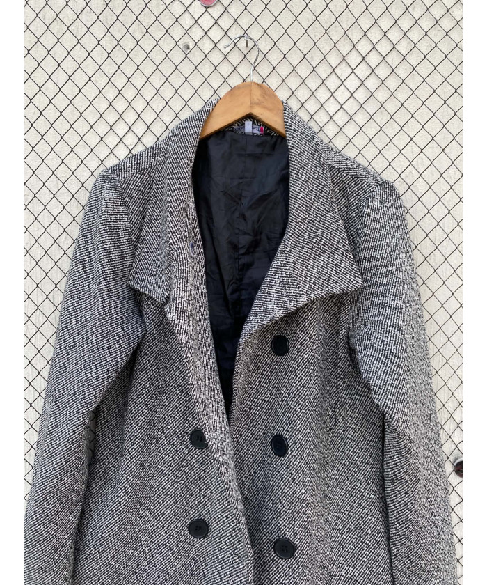 Black & white, wool coat