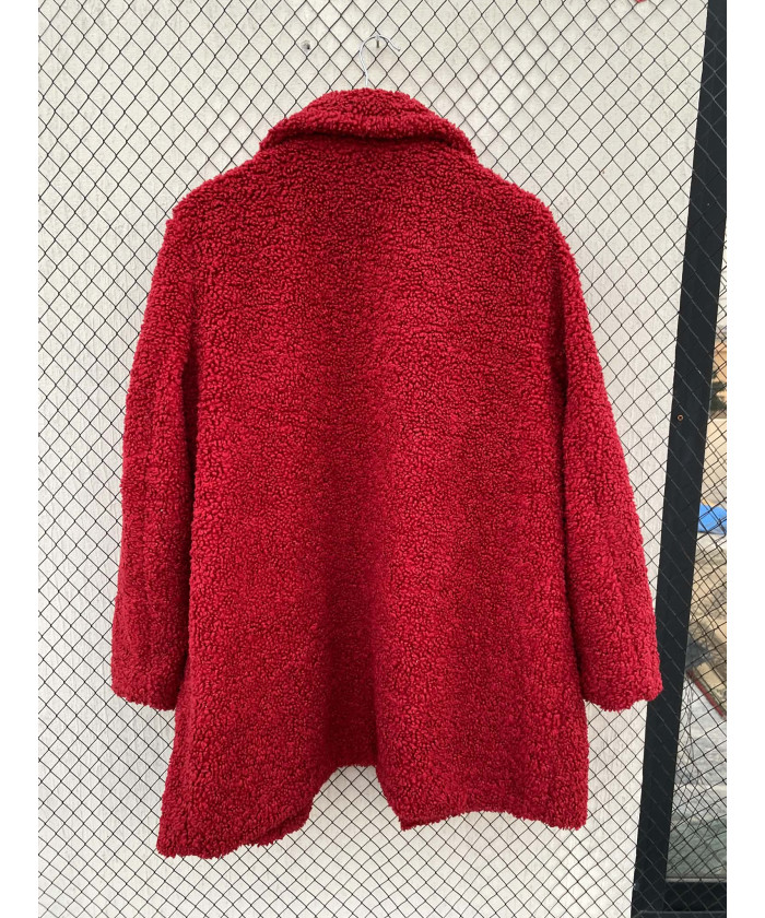 Red, teddy coat