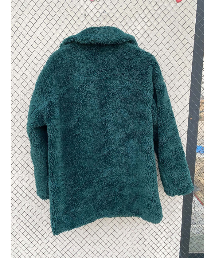 Green, teddy coat