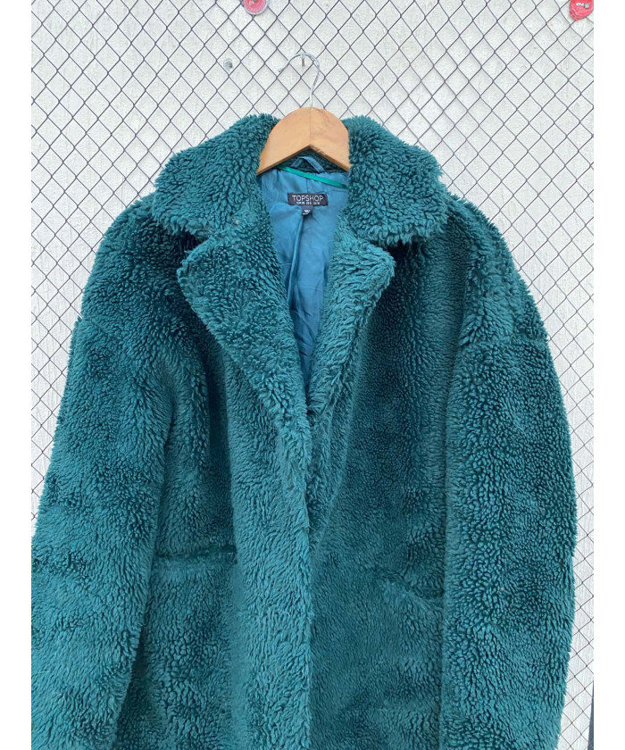 Green, teddy coat