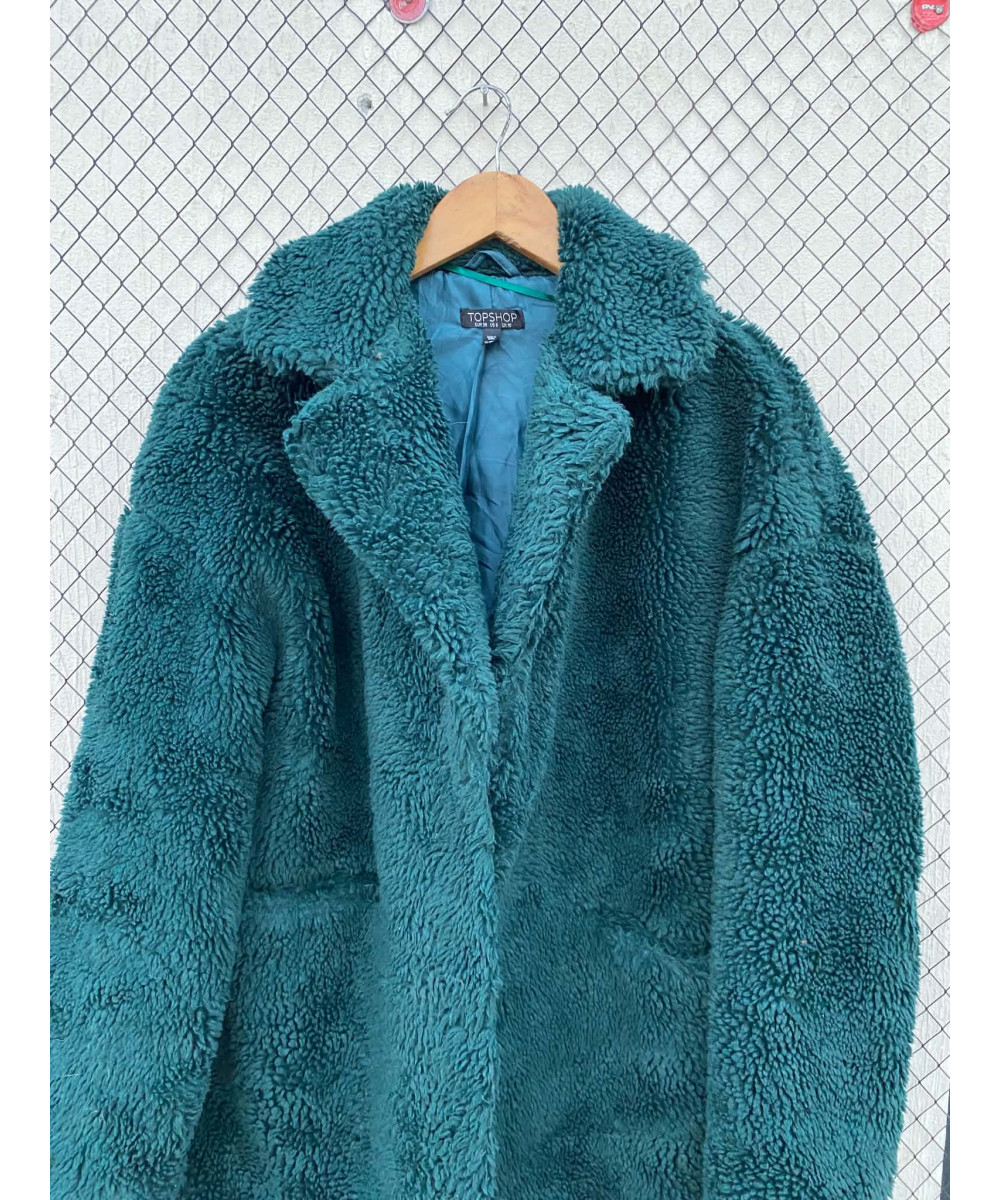 Green, teddy coat