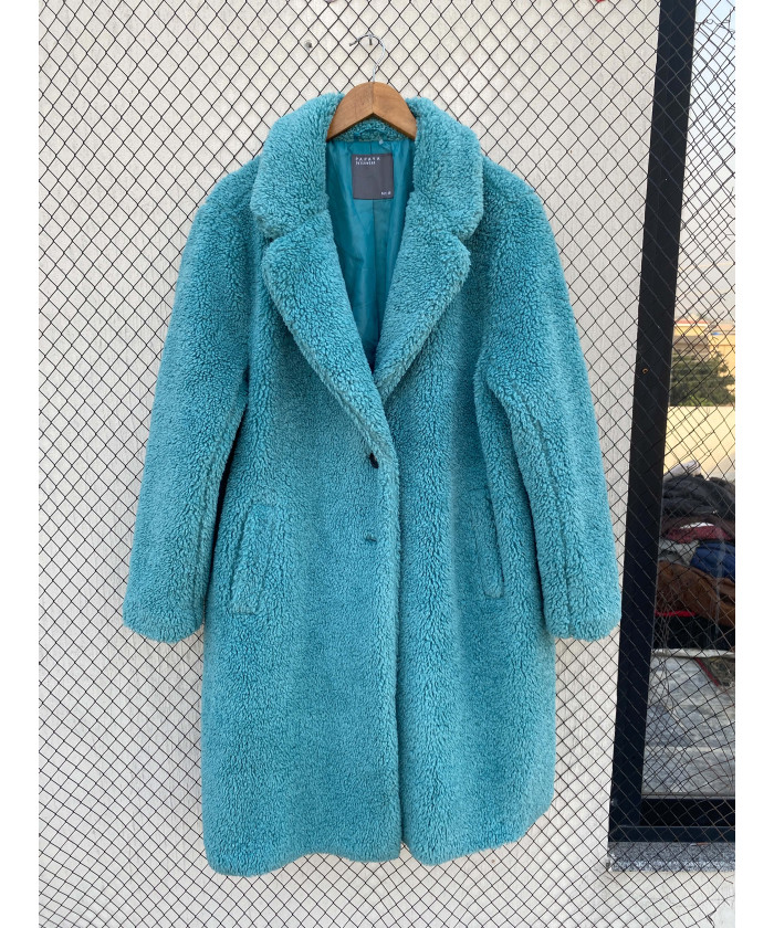 Sea green-colored, long,...