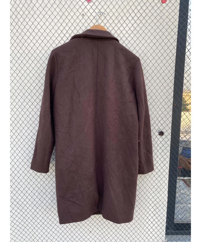 Dark brown-colored, wool coat
