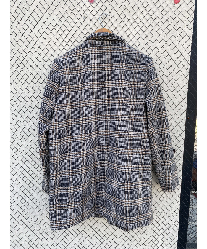Checkered, wool coat