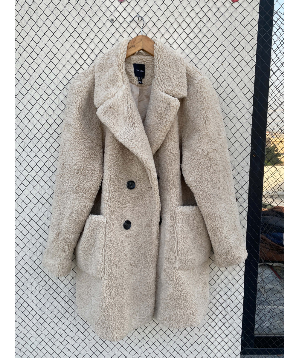 Beige, teddy coat