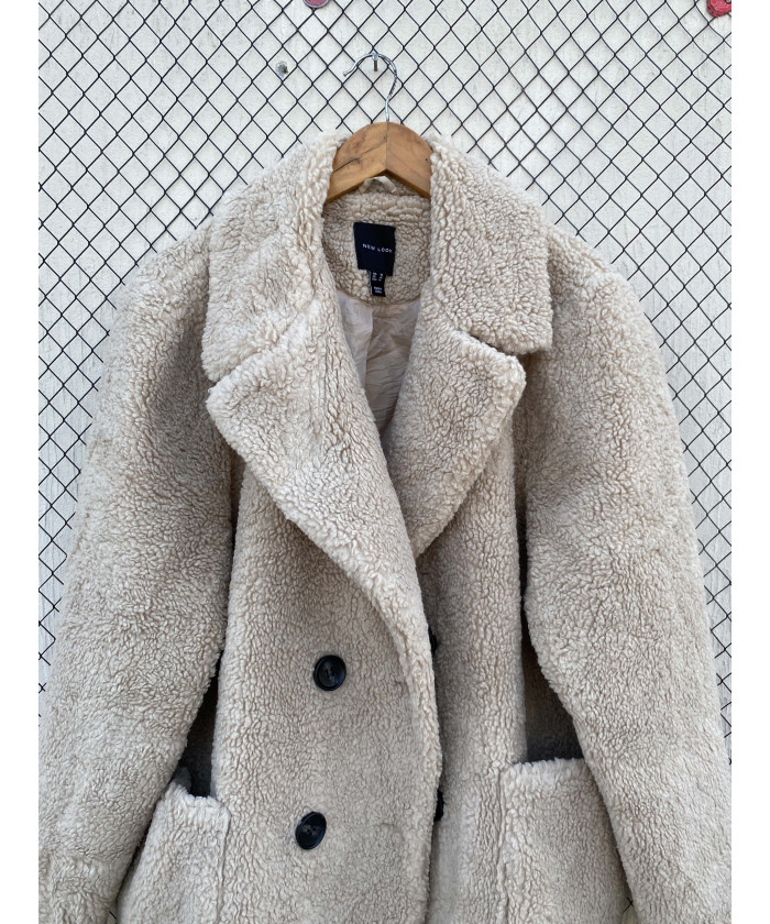 Beige, teddy coat