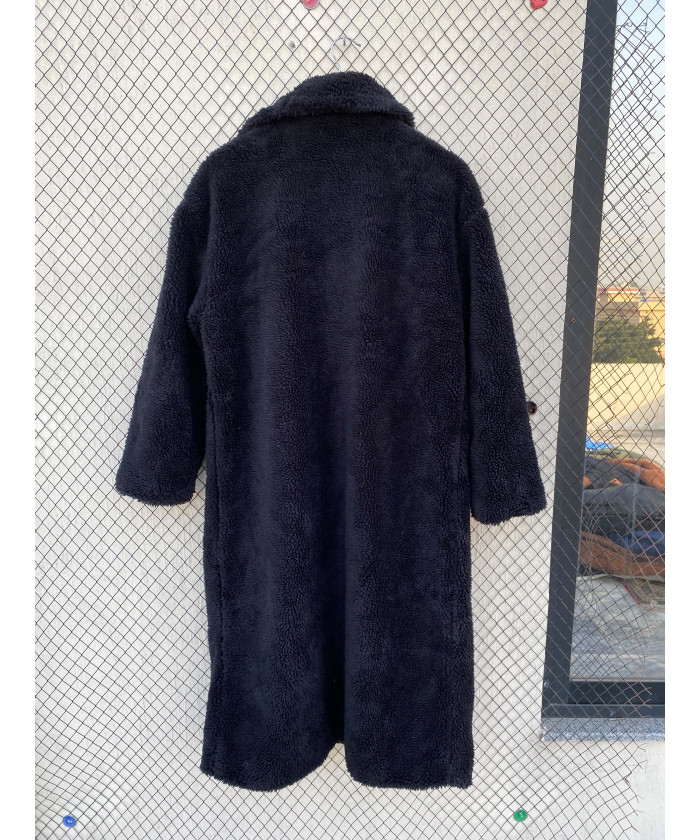 Black, long, fur coat