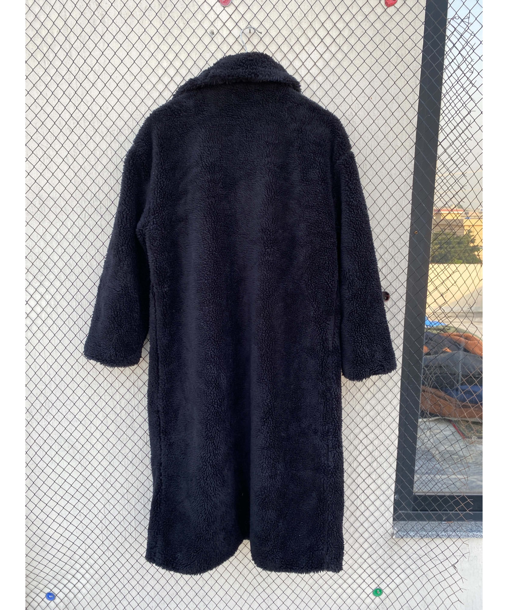Black, long, fur coat