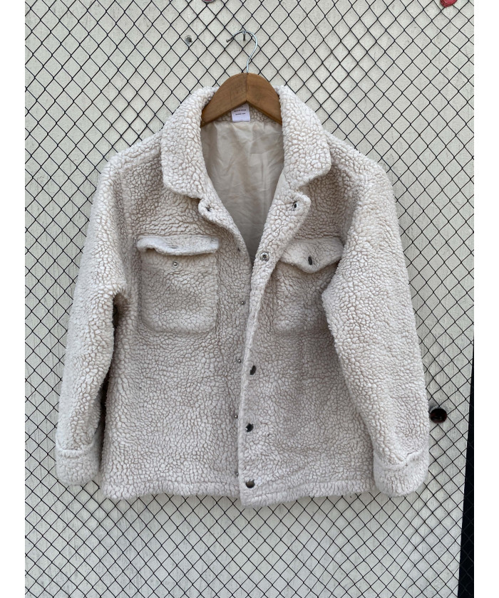 White, teddy, kid's jacket