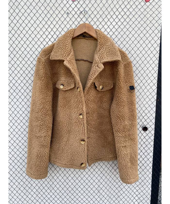 Caramel colored, teddy jacket