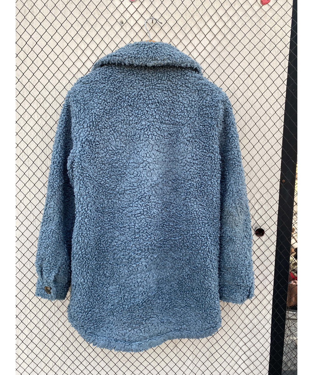 Blue, teddy jacket