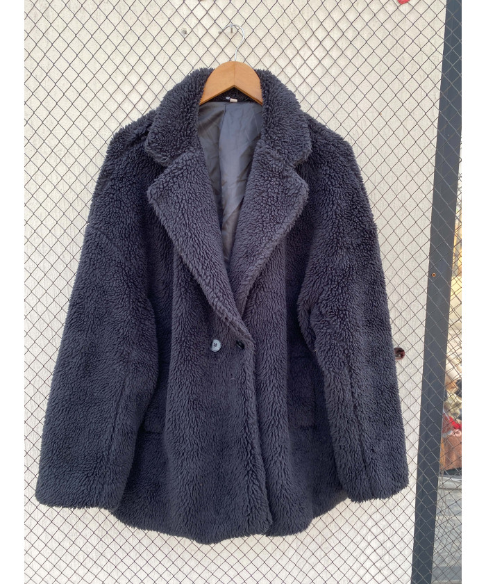 Black, teddy coat