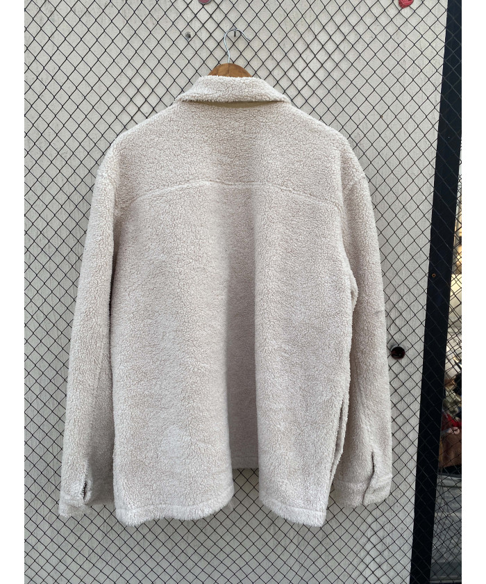 Cream-colored, teddy jacket
