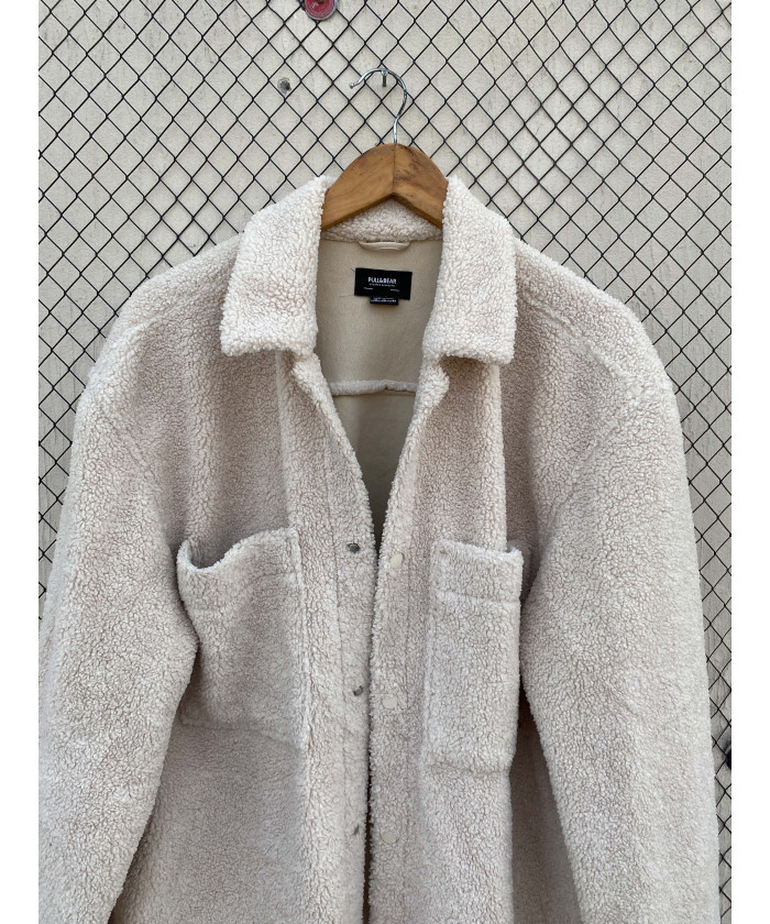 Cream-colored, teddy jacket