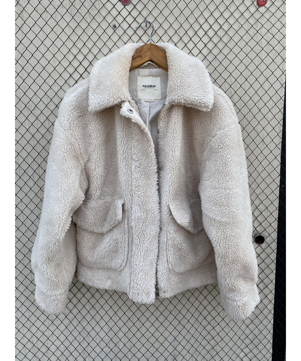 Cream-colored, teddy jacket