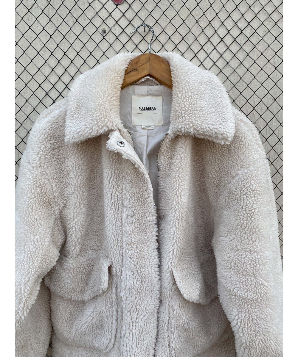 Cream-colored, teddy jacket