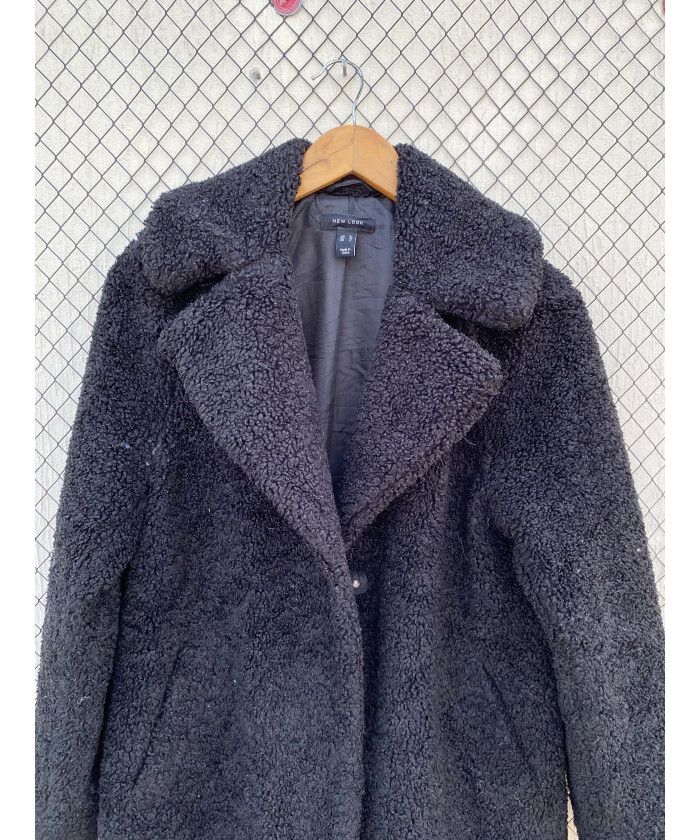 Black, teddy coat
