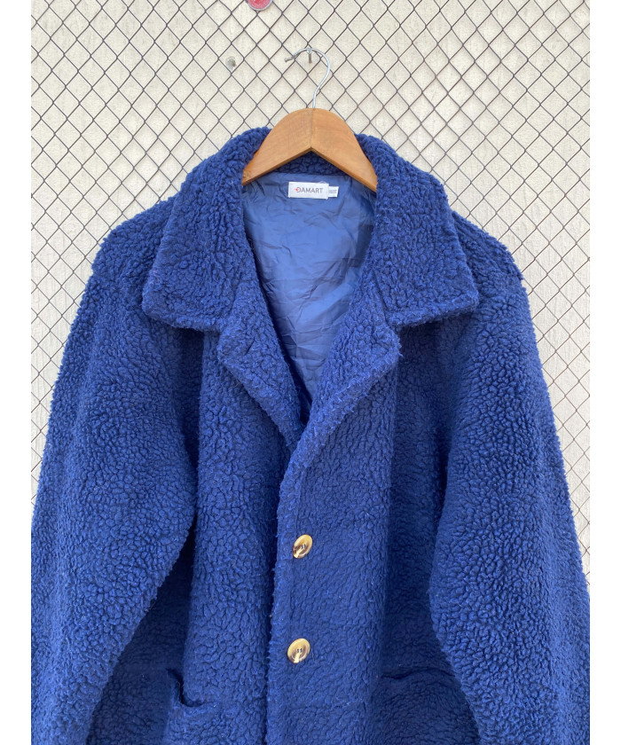 Blue, teddy, button-up jacket