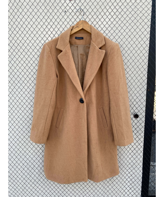 Camel-colored, wool coat