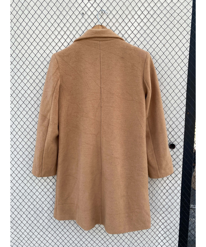 Camel-colored, wool coat