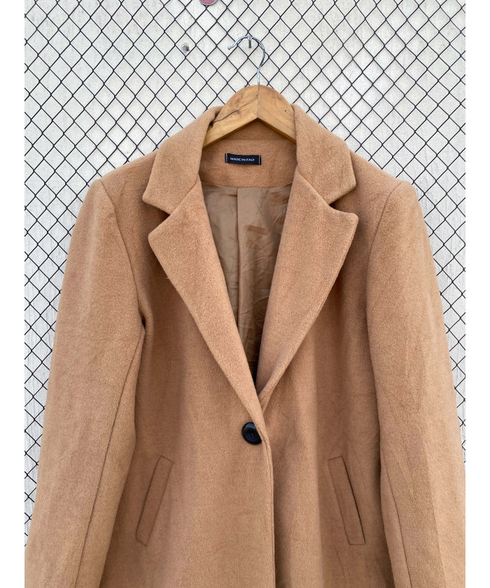 Camel-colored, wool coat