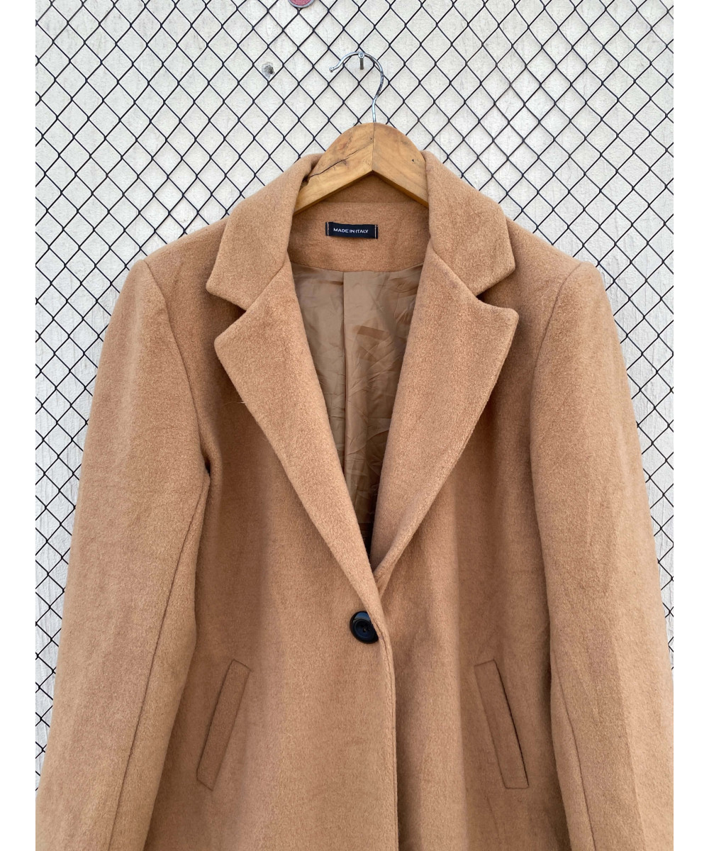 Camel-colored, wool coat