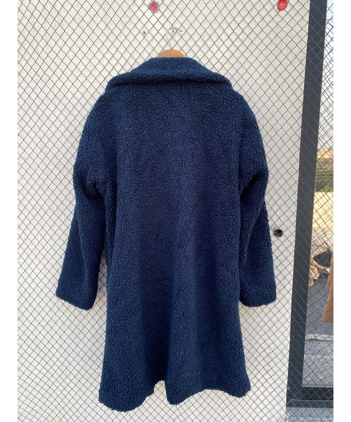 Navy blue-colored, long,...