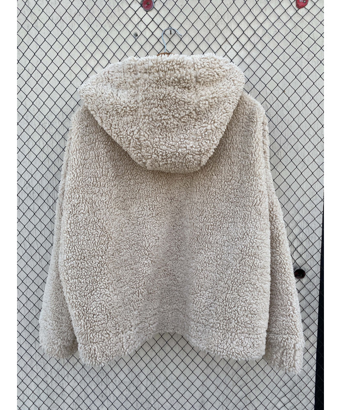 Beige, teddy, hooded,...