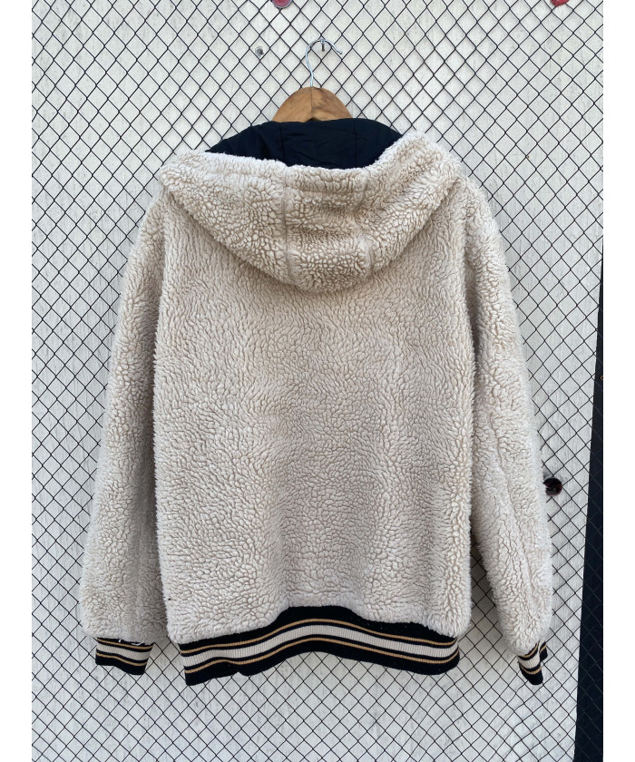 Beige, teddy, hooded,...