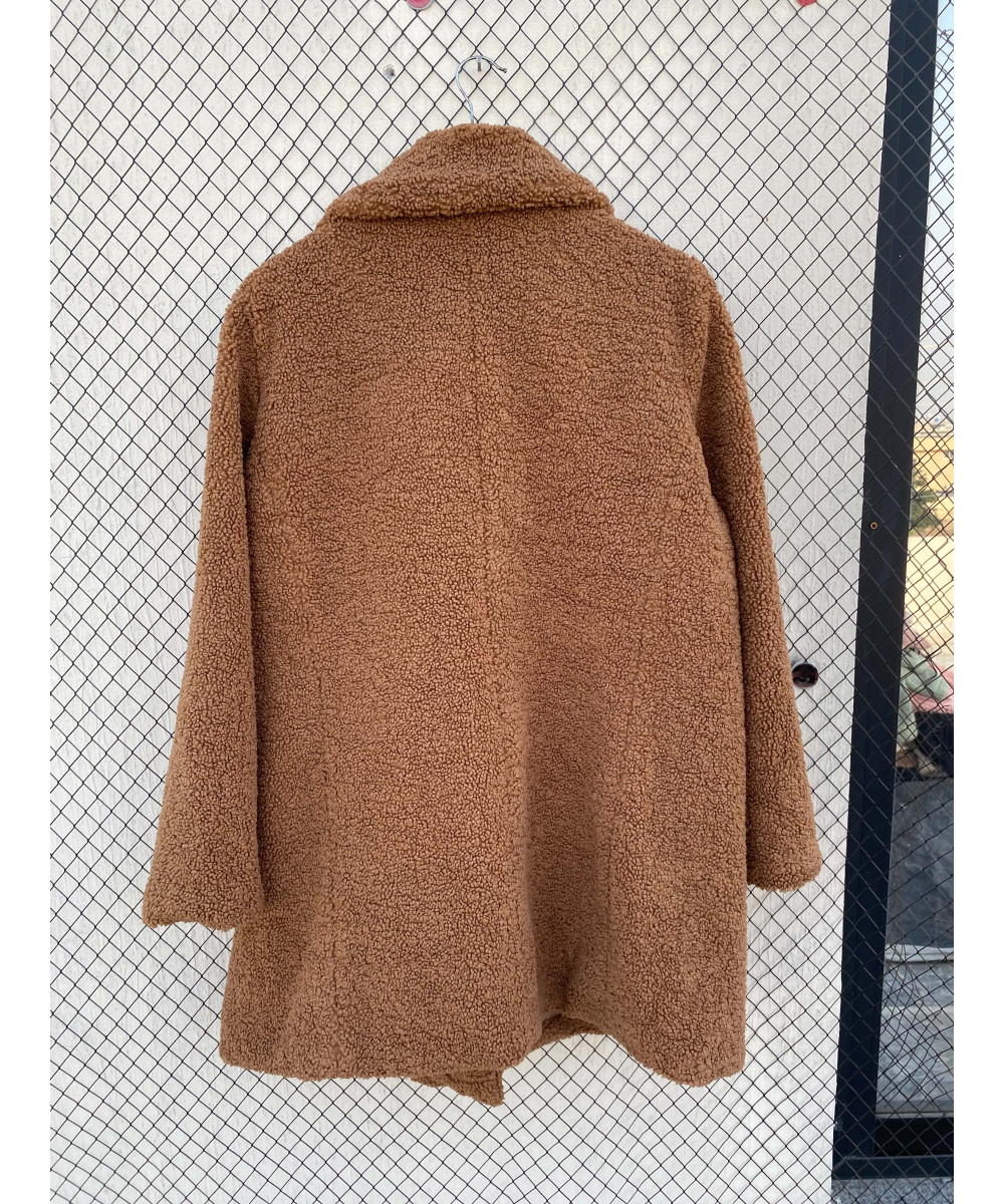 Caramel brown-colored, teddy coat