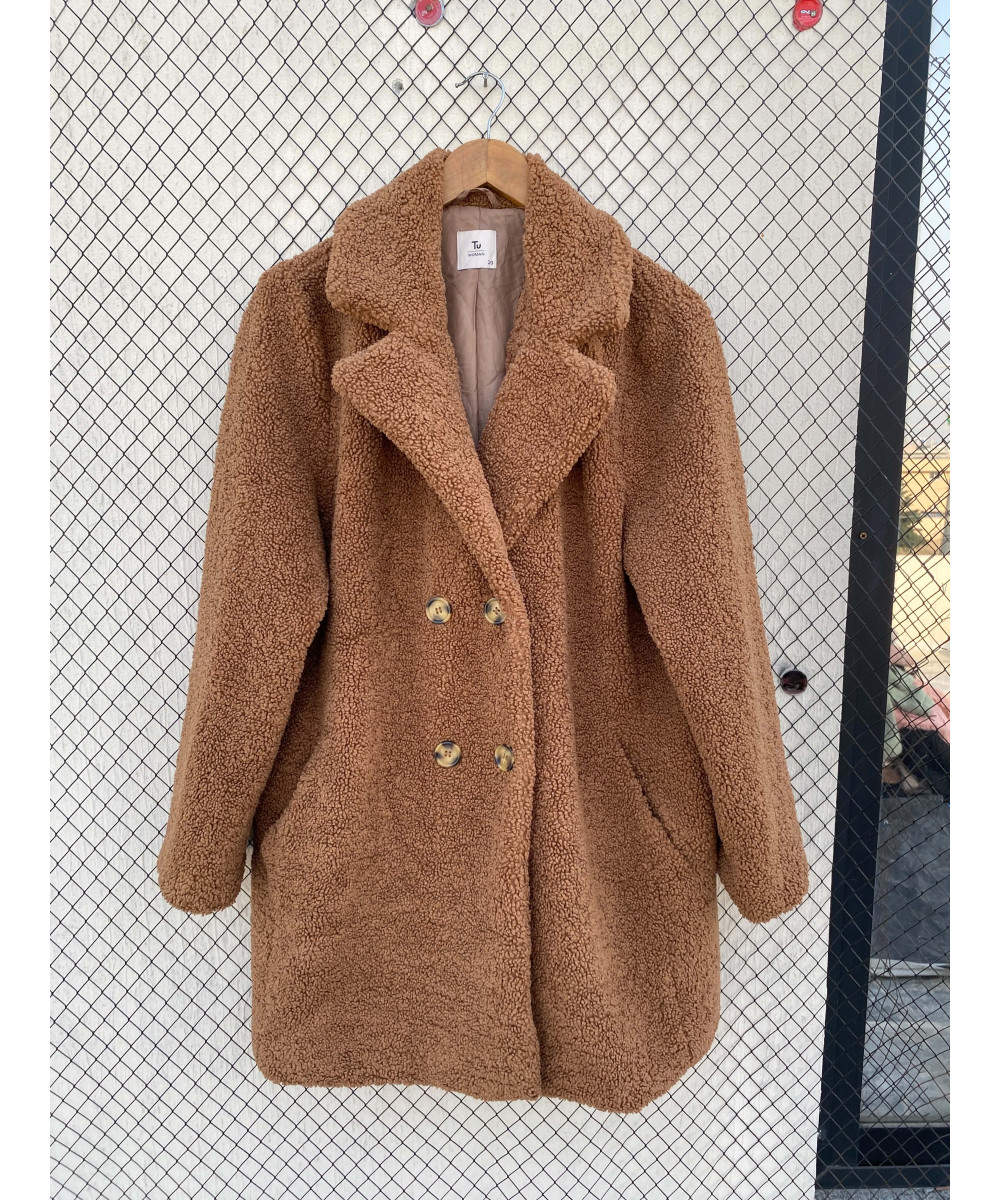 Caramel brown-colored, teddy coat