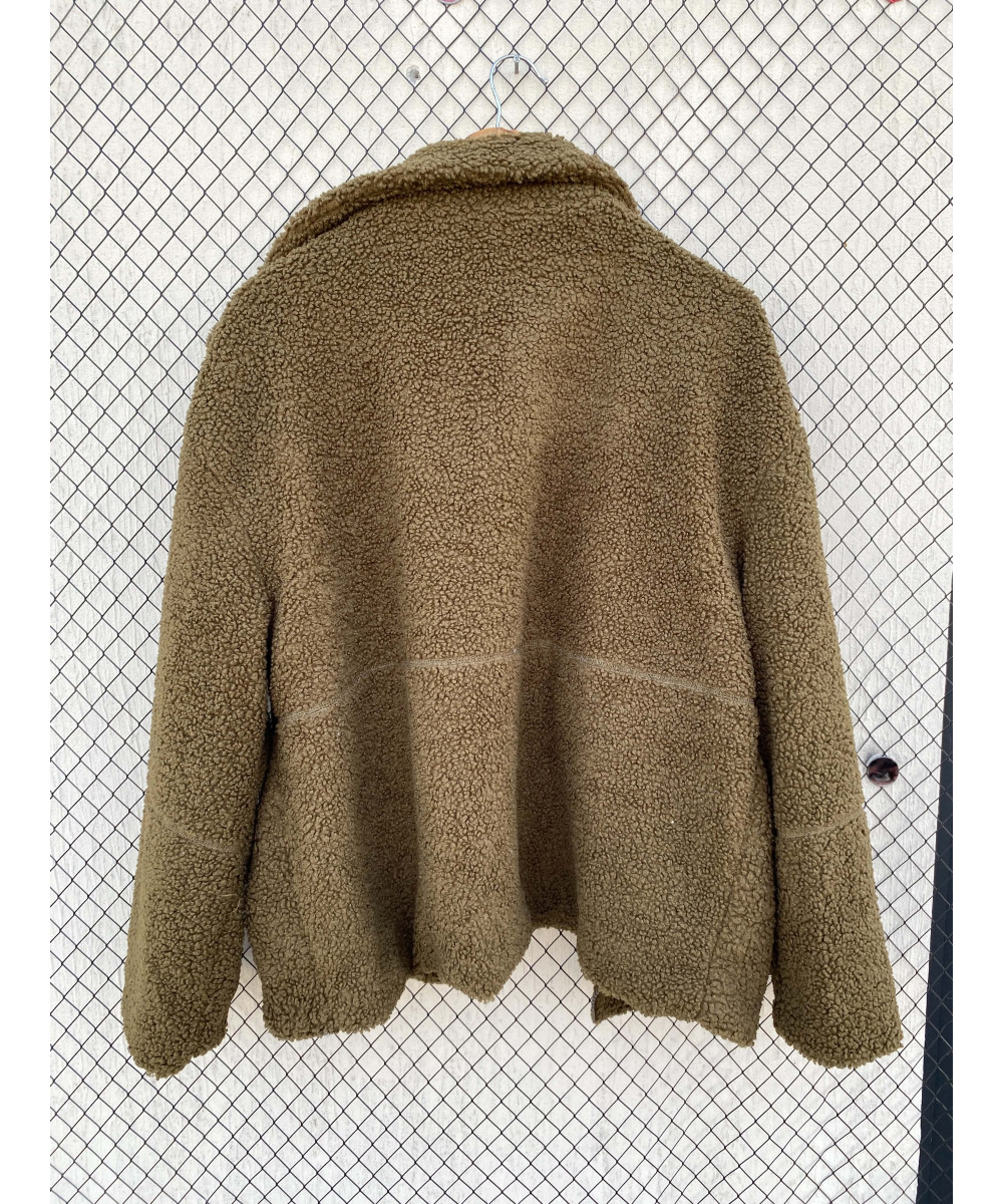 Oversized, teddy, zipper jacket