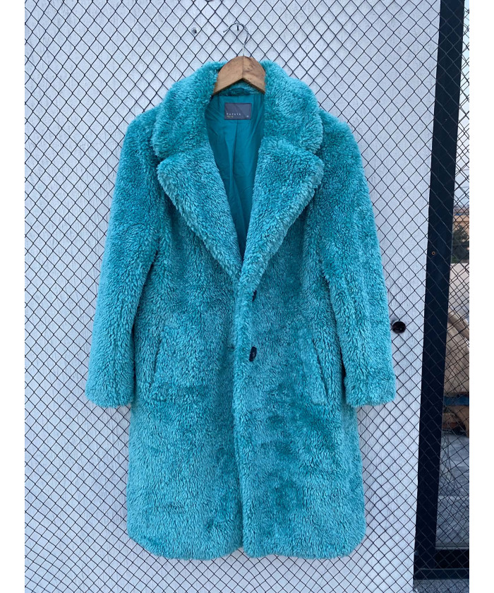 Sea green-colored, long,...