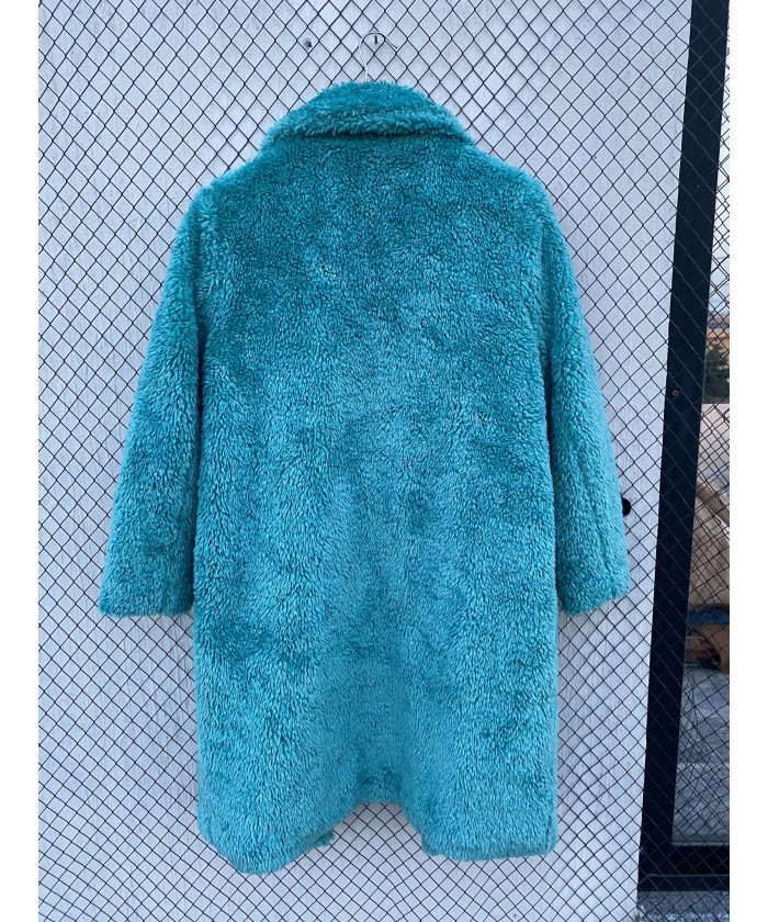 Sea green-colored, long,...