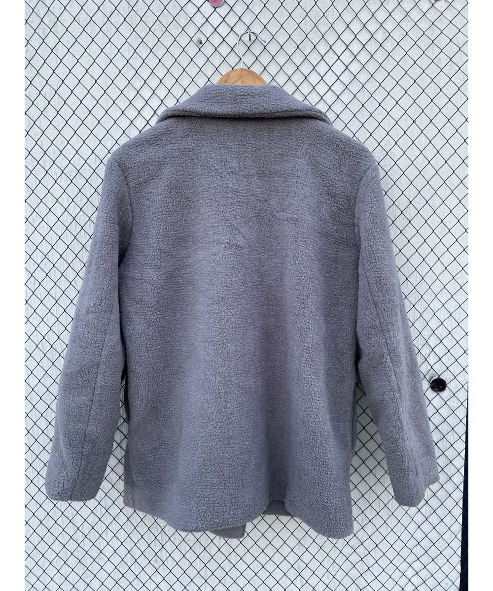 Gray, teddy coat