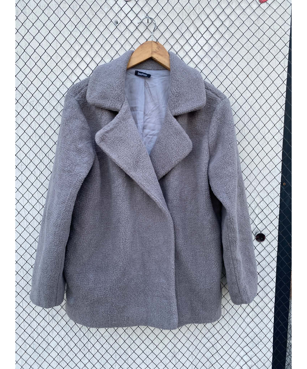 Gray, teddy coat