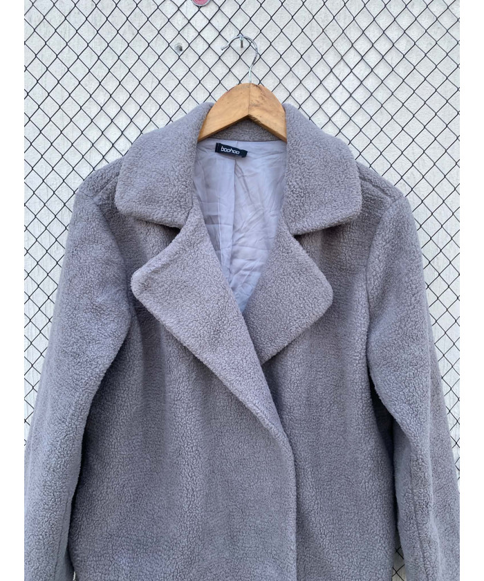 Gray, teddy coat